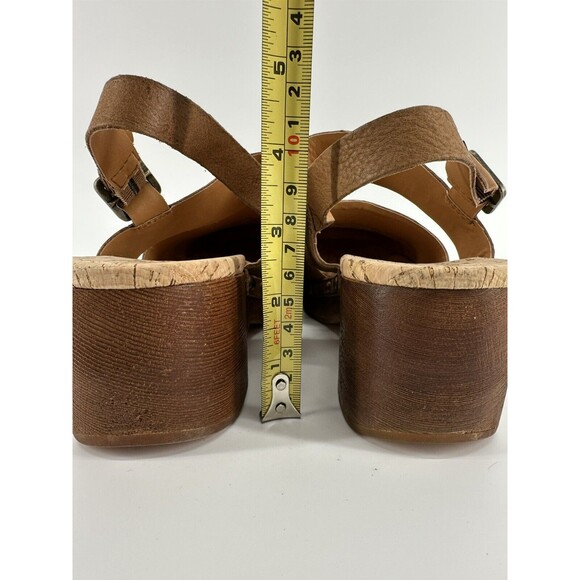 KORK-EASE Sayda Sz 10M Brown Leather Clog Wood Heel Mule Sandal - Picture 8 of 8